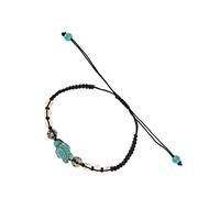 YUGSHNKFC Pulseras únicas de tortugas marinas turquesa para mujeres y hombres, hechas a mano, piedra natural, joyería de playa, accesorio de moda para mujer