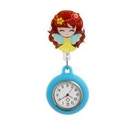 YUGSHNKFC Reloj de enfermera de solapa colgante con broche de silicona con diseño de clip para comprobar rápidamente la hora de la clínica, ajuste de clínicas, reloj profesional de enfermera, D