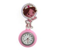 YUGSHNKFC Reloj de enfermera de solapa colgante con broche de silicona con diseño de clip para comprobar rápidamente la hora de la clínica, ajuste de clínicas, reloj profesional de enfermera, O