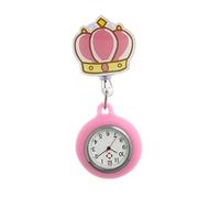 YUGSHNKFC Reloj de enfermera de solapa colgante con broche de silicona con diseño de clip para comprobar rápidamente la hora de la clínica, ajuste de clínicas, reloj profesional de enfermera, E.