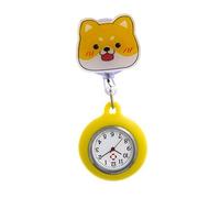 YUGSHNKFC Reloj de enfermera de solapa colgante con broche de silicona con diseño de clip para comprobar rápidamente la hora de la clínica, ajuste de clínicas, reloj profesional de enfermera, U