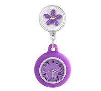 YUGSHNKFC Reloj retráctil de Enfermera con Solapa Colgante, Funda de Silicona y manecillas Que Brillan en la Oscuridad para turnos de Noche Reloj retráctil de Enfermera