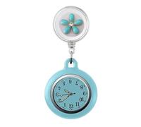 YUGSHNKFC Reloj retráctil de Enfermera con Solapa Colgante, Funda de Silicona y manecillas Que Brillan en la Oscuridad para turnos de Noche Reloj retráctil de Enfermera