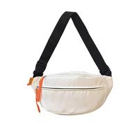 YUGSHNKFC Riñonera con correa ajustable de nailon, bolsa cruzada para entrenamiento al aire libre, caminar, viajes, beige, Bolsa de hombro