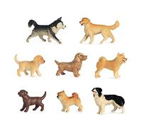 YUGSHNKFC Simulación 3-4 Pulgadas Animal Puppy Puppy Figurine Modelo Blando Aprendizaje Aprendizaje Aprendizaje Cápsula Decoración del Automóvil