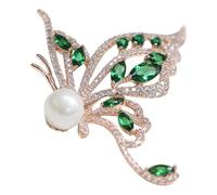YUGSHNKFC Sofisticado broche de mariposa de cristal unisex con textura de aleación para opción de estilo multifuncional