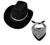 YUGSHNKFC Sombreros con joyas de cristal Panamá, bandana sorpresa para niñas, niños, novia, sombrero para carnaval, festival de música
