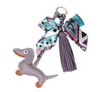 YUGSHNKFC Sophisticated Dachshund Key Holder Enhances Styles and Personality Effortlessly Leather Tassels Bag Charm for Key Dog Ornament