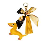 YUGSHNKFC Sophisticated Dachshund Key Holder Enhances Styles and Personality Effortlessly Leather Tassels Bag Charm for Key Dog Ornament
