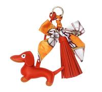 YUGSHNKFC Sophisticated Dachshund Key Holder Enhances Styles and Personality Effortlessly Leather Tassels Bag Charm for Key Dog Ornament