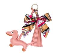 YUGSHNKFC Sophisticated Dachshund Key Holder Enhances Styles and Personality Effortlessly Leather Tassels Bag Charm for Key Dog Ornament