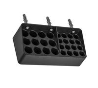YUGSHNKFC Soporte de batería montado en la pared para 12 pilas AA, dispensador de batería de acceso conveniente, Black, Organizador de bolsas