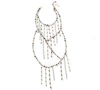 YUGSHNKFC Styles - Collar de cascada portátil para mujer con borlas de cuentas multicapa, accesorios de joyería de moda, cuentas