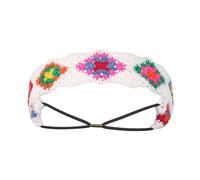YUGSHNKFC Sunproof - Diadema de ganchillo rectangular para mujer, diseño de flores, turbante elástico, accesorios de primavera