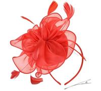 YUGSHNKFC TeaParty - Tocado para el pelo francés para mujer, diadema de flores de organza elegante
