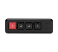 YUGSHNKFC Teclado mecánico pequeño de 4 teclas para juegos y oficina, con iluminación de color personalizable, doble puerto USB C