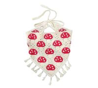 YUGSHNKFC Turbantes para mujer, diseño de hongos, con borlas, diadema, pañuelo para el pelo, para vacaciones, turbantes de ganchillo
