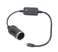 YUGSHNKFC USB C Macho A Encendedor De Cigarrillos Cable Convertidor De 5V A 20V Voltajes Ajustables para DashCam Y USB C A Accesorios