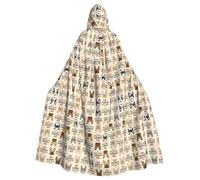 Yugtaee Capa con capucha para adultos con estampado de bulldog francés para juegos de rol, disfraces de escenario, fiestas, fácil cuidado