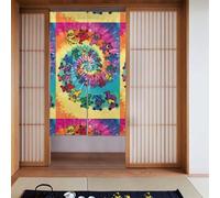 YUGTAEE Cortina de cuadros con diseño de oso de Acción de Gracias, dos piezas empalmadas de 86 x 142 cm, separadores de habitación para colgar entre habitaciones y puertas