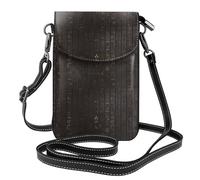 Yugtaee Monedero pequeño para teléfono celular, 19,3 x 12,4 cm, con estampado de jeroglífico egipcio antiguo, de piel, con solapa, para mujer, perfecto para caminar, acampar, color negro
