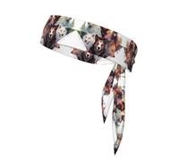 YUGTAEE Pañuelo deportivo de doble cara con diseño de lobos y renos para mujeres y hombres, ajustable para todas las circunferencias de cabeza