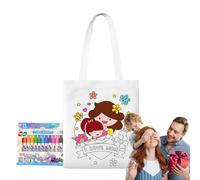 Yugugomo Bolsos De para Pintar,Bolsa de Lienzo para Pintar - Manualidades Educativas De Arte para El Día De La Madre con Rotuladores De Pintura para Niños De 3 Años En Adelante Escuela
