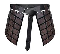 Yugugomo Falda de batalla medieval, cinturón de muslo medieval - Cinturón hasta el muslo para disfraz de caballero de piel sintética | Traje protector de cintura retro de doble cara para, cosplay, es