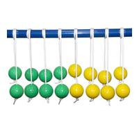 Yugugomo Juego de 6 pelotas de golf para césped y patio, para interacciones de padres e hijos, actividades grupales y fiestas en la playa, pelotas de escalera de 28 cm de diámetro