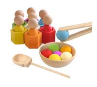 Yugugomo Pelota Arcoíris para Emparejar,Juego De Clasificación con Copas De Arcoíris para Preescolar | Juguete Educativo Motricidad Fina Actividad para Casa Guardería Viajes