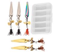 Yugugomo Señuelo de pesca de perca - Señuelo artificial flotante,Spinner de metal para agua dulce agua salada trucha bagre hielo pesca trollangeln