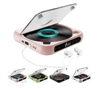 Yuguz Portable CD Player, 2025 New Bluetooth Compatible Small CD-Players with Headphones, Supports CD/USB/BT and Repeat Modes (Pink)