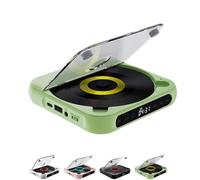 Yuguz Portable CD Player, 2025 New Portable Bluetooth-Compatible CD-Player, Built-in HiFi Speaker, Supports Multiple Audio Modes, for Home, Office, Travel (Green)