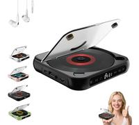 Yuguz Portable CD Player, Yuguz Portable Bluetooth-Compatible CD-Player, with Speakers Headphones, Supports CD/USB/BT and Repeat Modes, for Home, Office, Travel (Black)