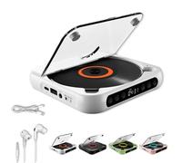 Yuguz Portable CD Player, Yuguz Portable CD Player with Bluetooth, Anti-Skip/Shockproof, Supports Cds/Aux/USB and Repeat Modes, Or Home, Office, Travel (White)