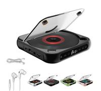 Yuguz Portable CD Player, Yuguz Portable CD Player with Bluetooth, Anti-Skip/Shockproof, Supports Cds/Aux/USB and Repeat Modes, Or Home, Office, Travel (Black)