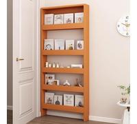 YUGXTH Estantería Estrecha Detrás de La Puerta, Detrás de La Puerta para Libros con Deflector, 5 Niveles Libros Libros Organizadores for Sala de Estar(Brown,80cm/31.5in)