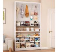 YUGXTH Estantería Estrecha Detrás de La Puerta, Estantes de Exhibición Abiertos de Metal con Tablero Perforado, Organizador Organizador for Estudio de Dormitorio(39.3x78.7in/100x200cm)