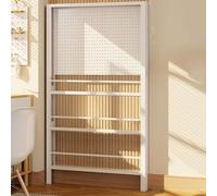 YUGXTH Estantes de Suelo Ultra Estrechos, Estanterías de Metal con Almacenamiento de Tablero Perforado, Organizador de Almacenamiento Detrás de La Puerta for Entrada(35.4x59in/90x150cm)