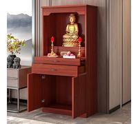 YUGXTH Mesa de Altar, Mesa de Meditación con Almacenamiento, Mesa de Puja, Mesa de Incienso for Relajación y Oraciones(Rosso,40cm/15.7in)