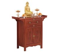 YUGXTH Mesa de Altar, Mesa de Puja con Almacenamiento, Mesa de Meditación Chino, Gabinete de Altar Budista de Bambú, Mesas de Almacenamiento de Meditación for Espacios Pequeños(88cm/34.6in)
