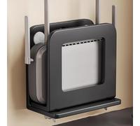 YUGXTH Router Aufbewahrungsbox, Wandmontierter Router Schrank, Kabelmanagement-Organizer, Aushöhlte Seiten for Das Büro (Nero)