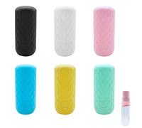 YUGYNE 6 Fundas de Silicona para Botellas de Viaje Antifugas - Kit Viaje Avion Elástico para Botes de Viaje, Champú y Artículos de Tocador, Set Viaje de Silicona Reutilizable, Multicolor