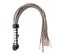 YUHENG Baven - Fusta de equitación de piel, fusta de caballo negra, fusta para caballo para entrenamiento diario