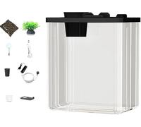 yuhlkopm El Acuario está Construido con Materiales Excelentes Que le brindan Resistencia a los arañazos y a Las caídas, lo Que Garantiza una Larga Vida útil. Kit de Inicio, Negro, L