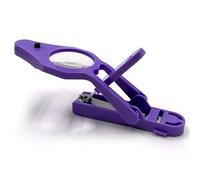 yuhlkopm Lupa LED de visión clara, cortaúñas para recortar las uñas fácilmente, lupa LED para ancianos y niños, púrpura