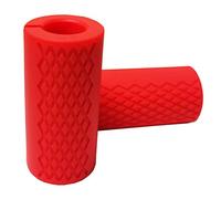 yuhqc Puños de barra de peso para barra estándar, asas de tontería, adaptador de entrenamiento de barra gruesa para levantamiento de pesas y accesorios de cables, agarres de cuerda de entrenamiento de fitness (rojo)