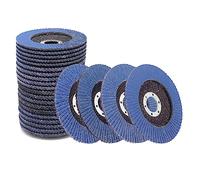 Yuhtech 20 PCS Discos de Láminas 115mm, Grano 40 60 80 120, Disco de Amolar para Amoladora Angular para Amolar Metal Madera