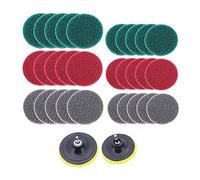 Yuhtech 32 Pcs Cepillo Limpieza 4 Pulgadas 5 Pulgadas Cepillo Taladro Limpieza Kit para Cocina, Baño, Automático, Pulido, Fregaderos, Bañera, con Soporte para Disco de 4 Pulgadas y 5 Pulgadas