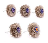 Yuhtech 5 Piezas Cepillo de Nylon Cepillo Abrasivo 80 Grano 120 Grano 180 Grano 240 Grano 320 Grano Abrasivo De Nylon Rueda Cepillo de Madera Pulido Grindering Wheel